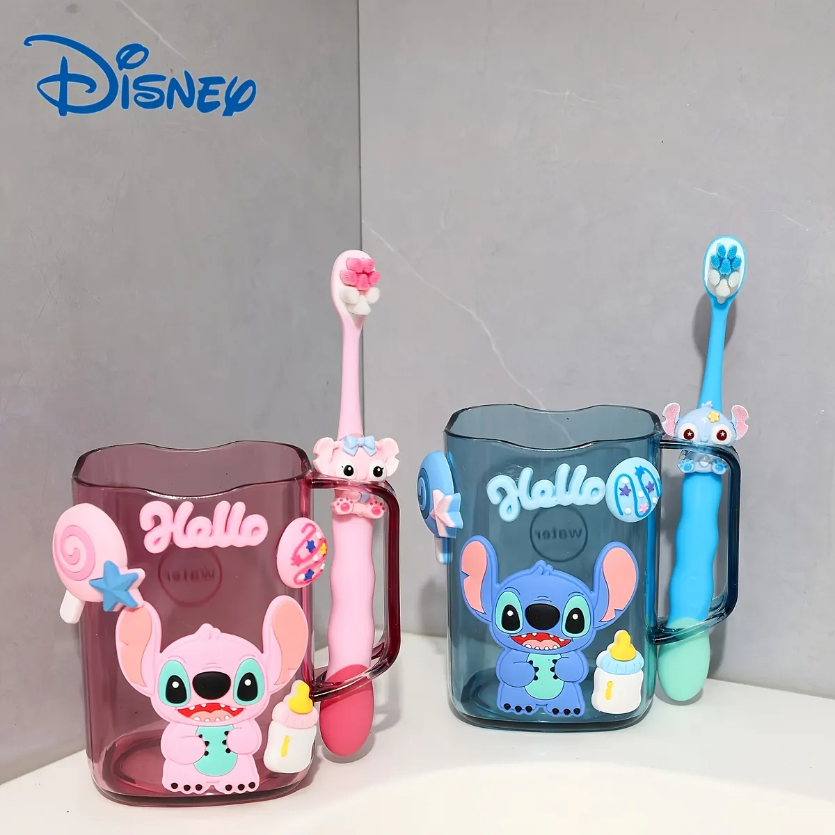 Disney Mickey & Minnie Kids Toothbrush & Rinse Cup Set - Vue 2