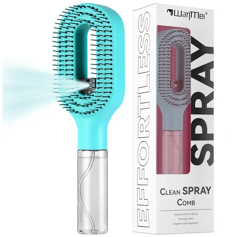 2-in-1 Water Mist Detangling Brush - Anti-Frizz Hair Care - Vue 3