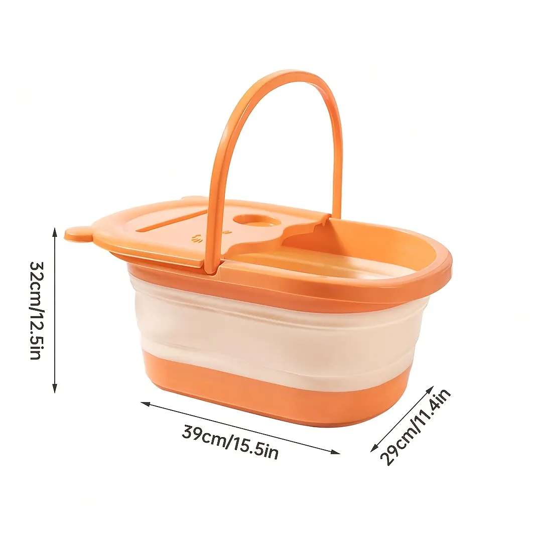 Foldable Foot Spa Bath with Acupressure Massage Rollers - Vue 5