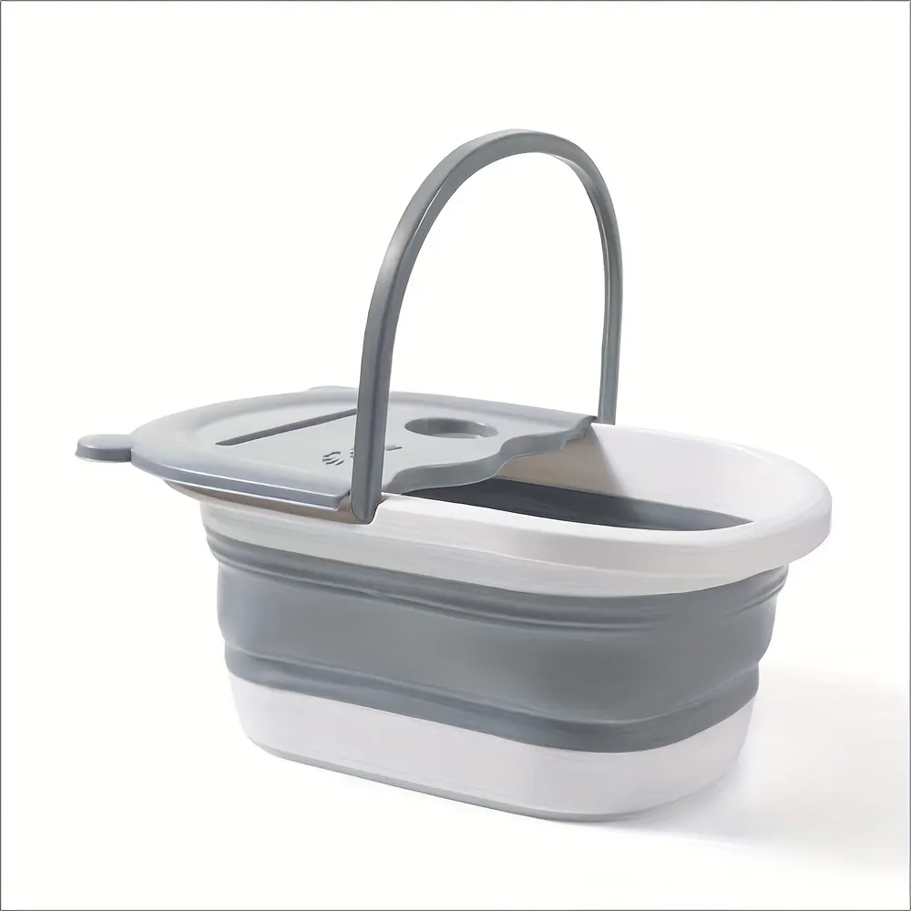 Foldable Foot Spa Bath with Acupressure Massage Rollers - Vue 6