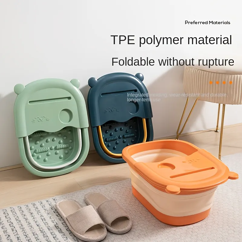 Foldable Foot Spa Bath with Acupressure Massage Rollers - Vue 7
