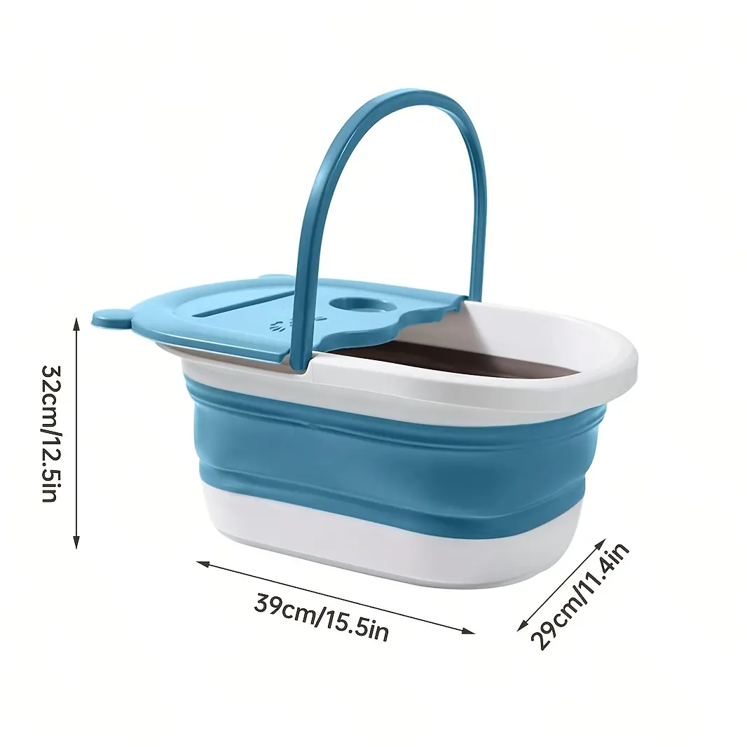 Foldable Foot Spa Bath with Acupressure Massage Rollers - Vue 10