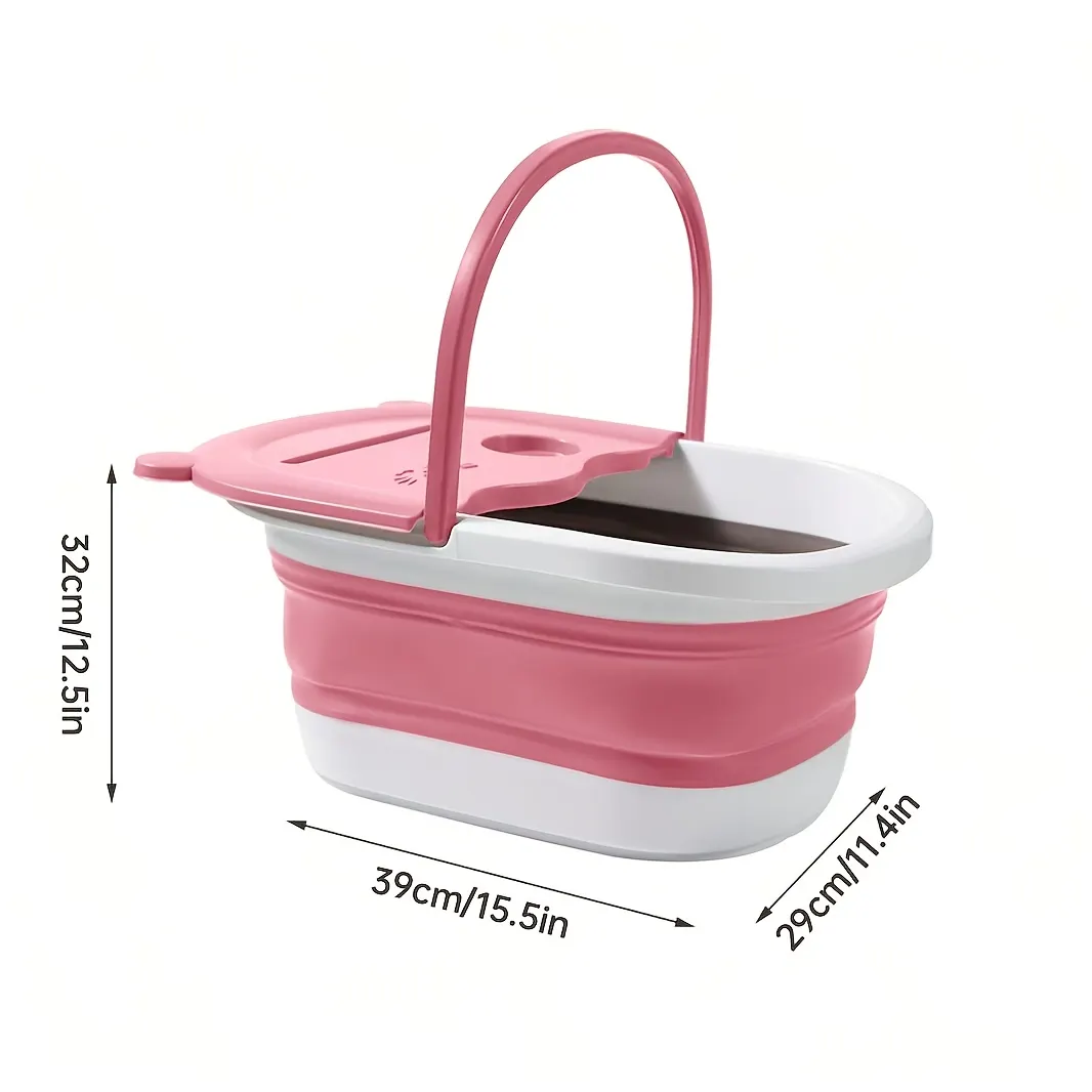 Foldable Foot Spa Bath with Acupressure Massage Rollers - Vue 12