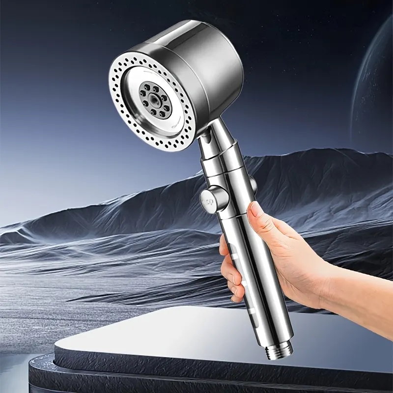 High-Pressure Limescale-Filter Shower Head with 5 Spray Modes - Vue 3