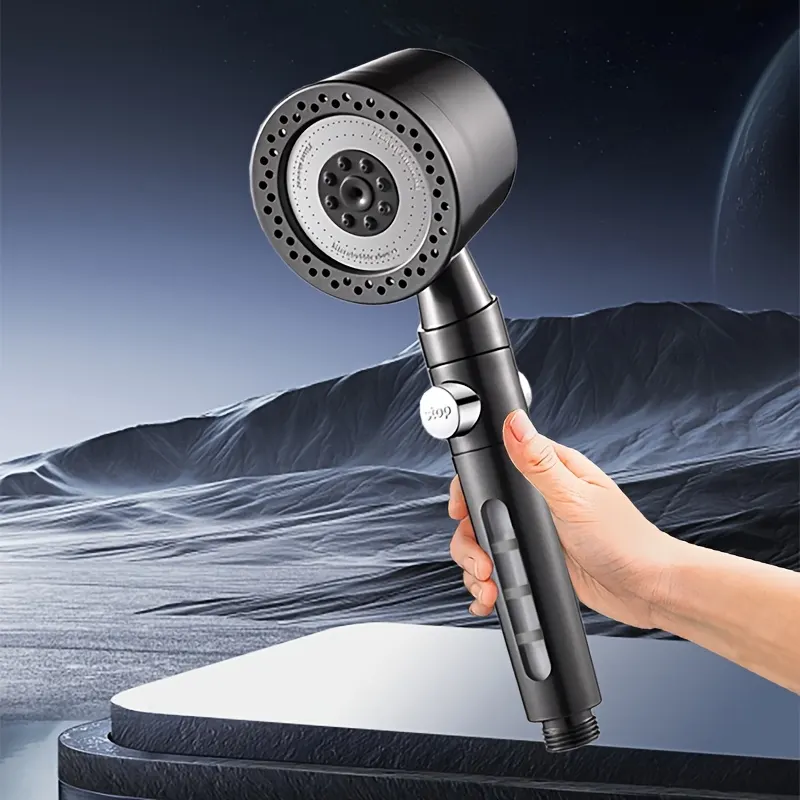 High-Pressure Limescale-Filter Shower Head with 5 Spray Modes - Vue 5