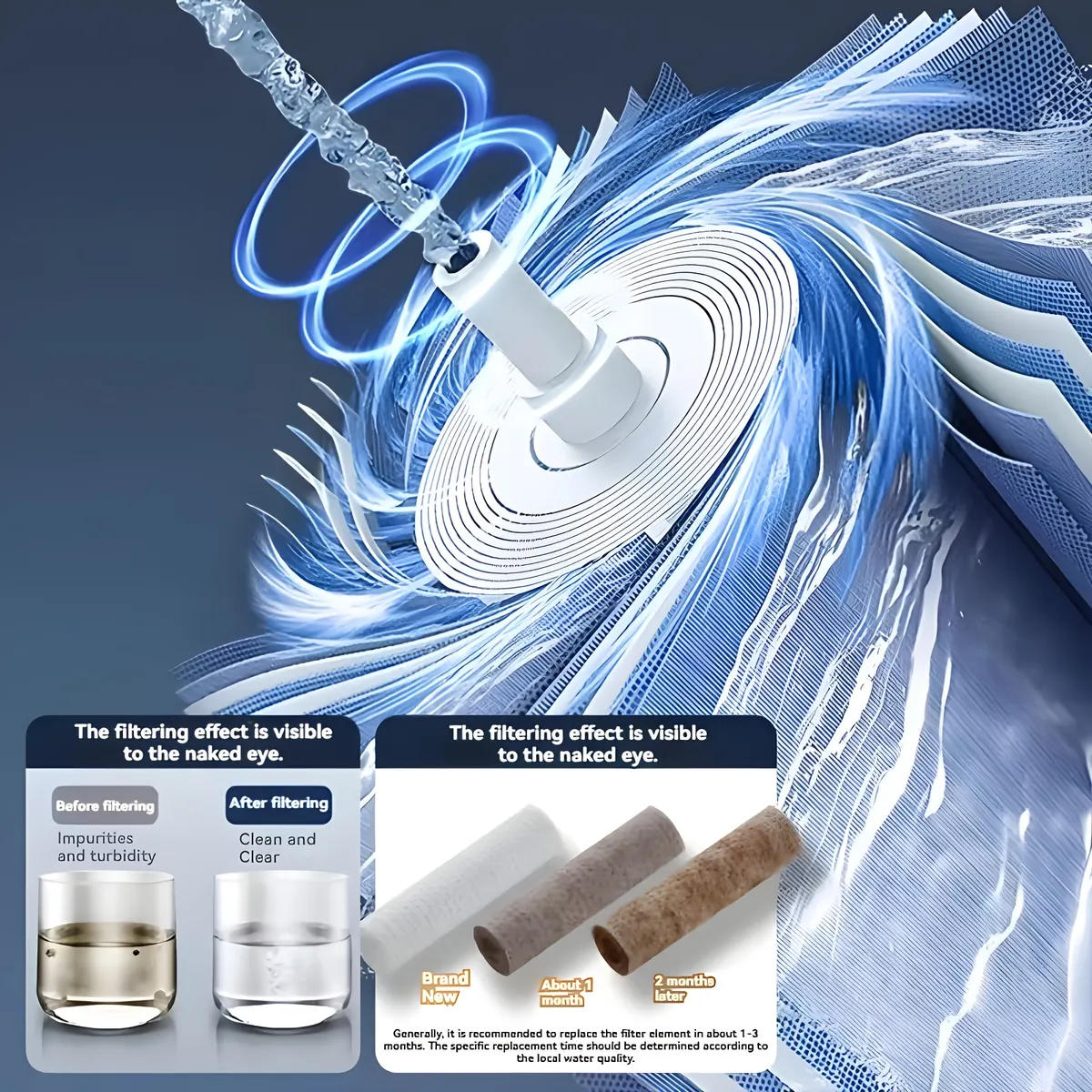 High-Pressure Limescale-Filter Shower Head with 5 Spray Modes - Vue 10