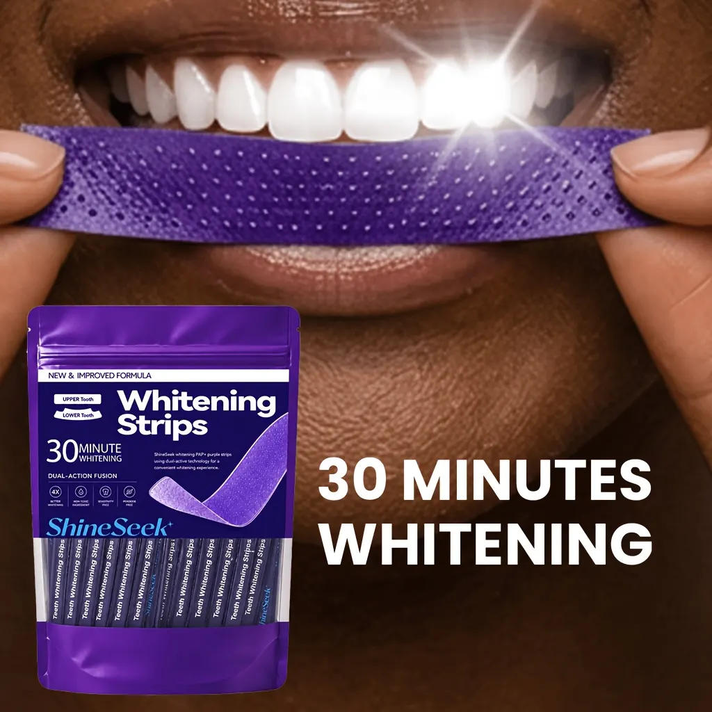 PAP+ Purple Teeth Whitening Strips (7-Day Pain-Free Treatment)