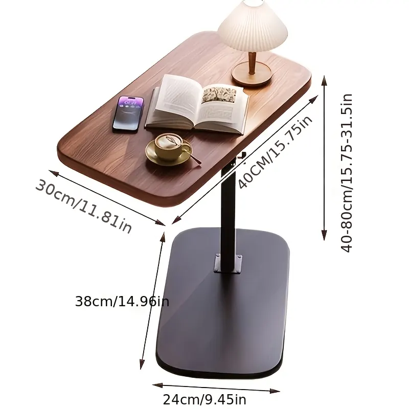 Foldable Solid Wood Sofa Armrest Tray - Clip-On Side Table - Vue 4