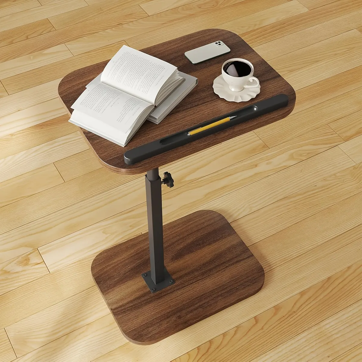 Foldable Solid Wood Sofa Armrest Tray - Clip-On Side Table - Vue 6
