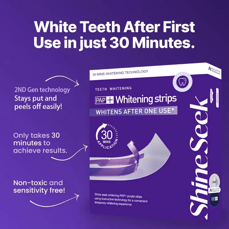 Express Violet PAP+ Teeth Whitening Strips & Color Corrector - Vue 4