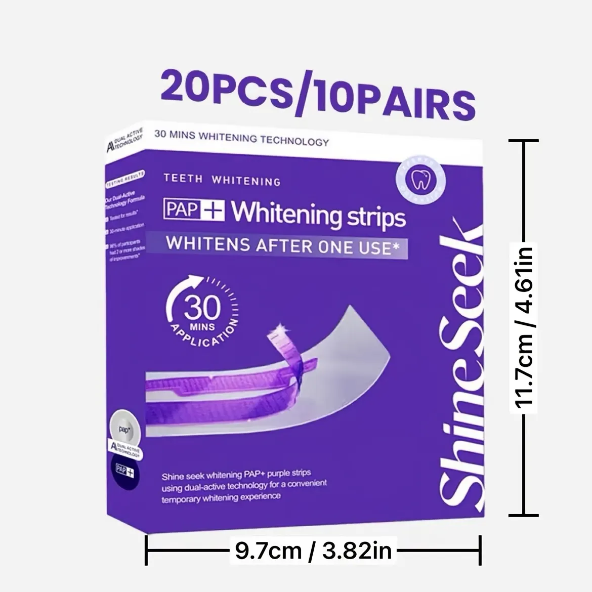 Express Violet PAP+ Teeth Whitening Strips & Color Corrector - Vue 5