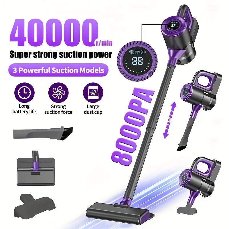 Powerful 9000Pa Cordless Handheld Vacuum - Car, Desk & Sofa