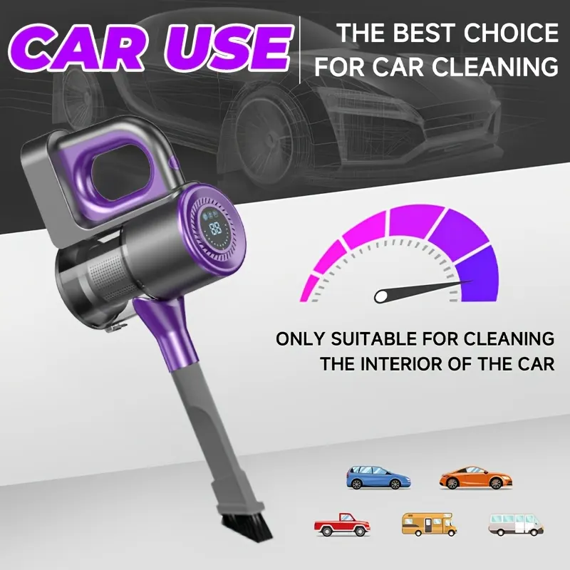 Powerful 9000Pa Cordless Handheld Vacuum - Car, Desk & Sofa - Vue 10