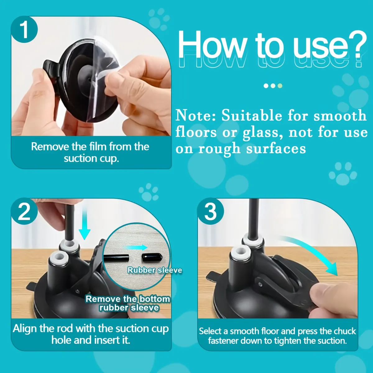 Interactive Cat Wand Toy with Super-Strong Suction Cup (Dual Rod) - Vue 7