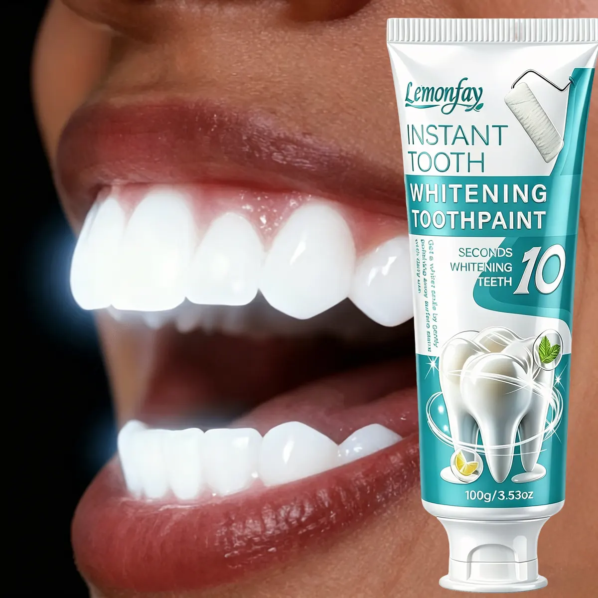 Express Teeth Whitening Serum Pen - Precision Brush Day & Night - Vue 2