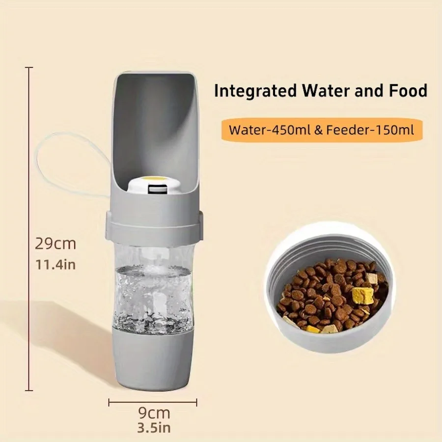 Portable Leak-Proof Dog Water Bottle with Built-In Bowl & Carbon Filter - Vue 6