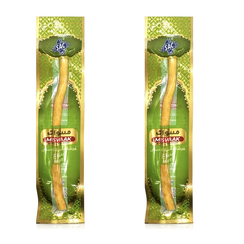 Natural Plant-Based Wooden Toothbrushes Infused with Peppermint - Vue 5