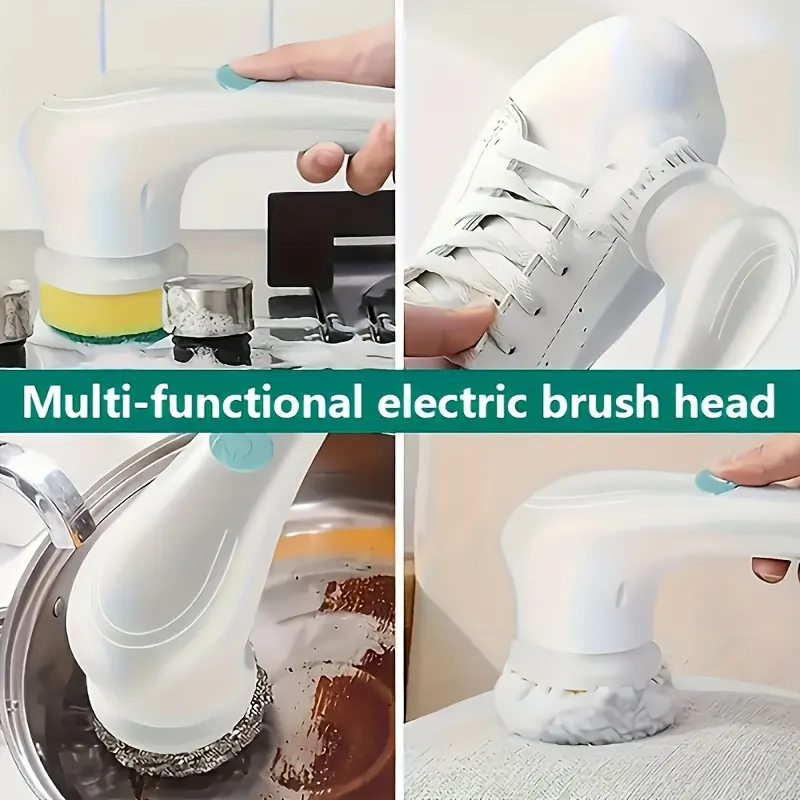 5-in-1 Cordless Electric Rotary Cleaning Brush (Bathroom & Kitchen) - Vue 5