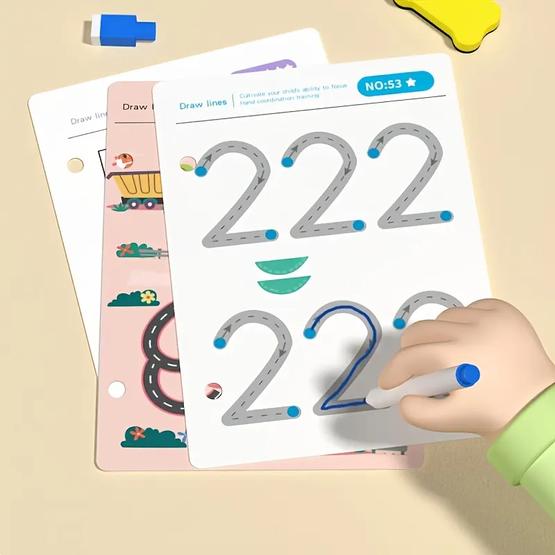 Magic Reusable Writing, Tracing & Math Workbook (Erasable Forever) - Vue 3