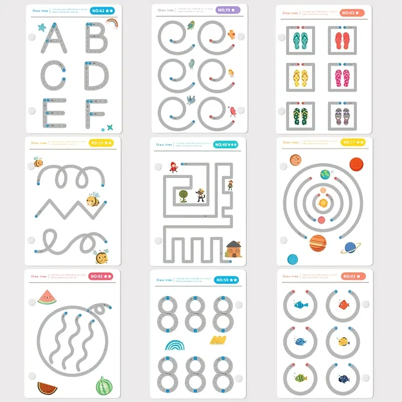 Magic Reusable Writing, Tracing & Math Workbook (Erasable Forever) - Vue 6
