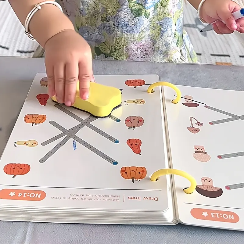 Magic Reusable Writing, Tracing & Math Workbook (Erasable Forever) - Vue 7