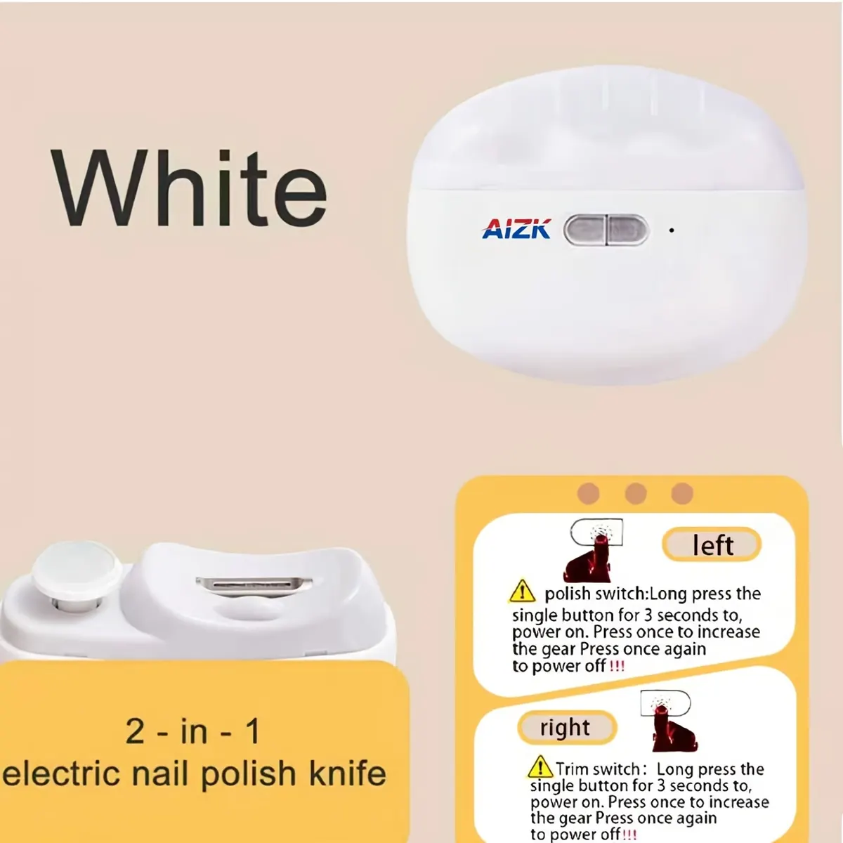 Safe Automatic Electric Nail Clipper with LED Light & Collection Chamber - Vue 3