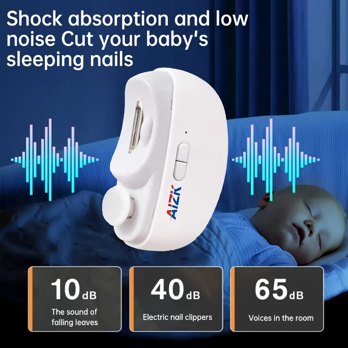 Safe Automatic Electric Nail Clipper with LED Light & Collection Chamber - Vue 6