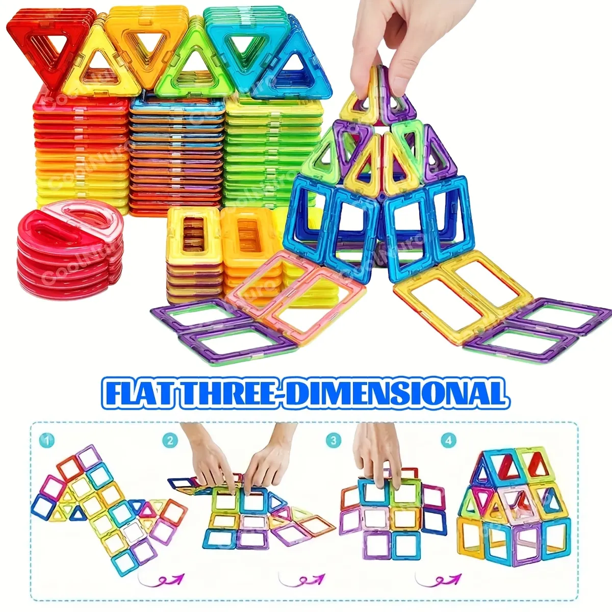 Magnetic Building Blocks for Kids – 40, 80 or 100 Pieces (STEM) - Vue 6