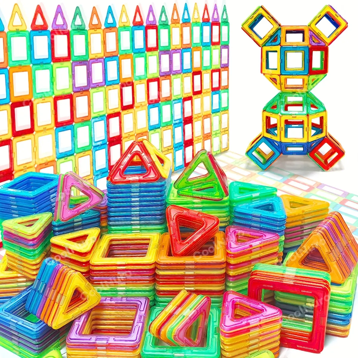 Magnetic Building Blocks for Kids – 40, 80 or 100 Pieces (STEM) - Vue 10