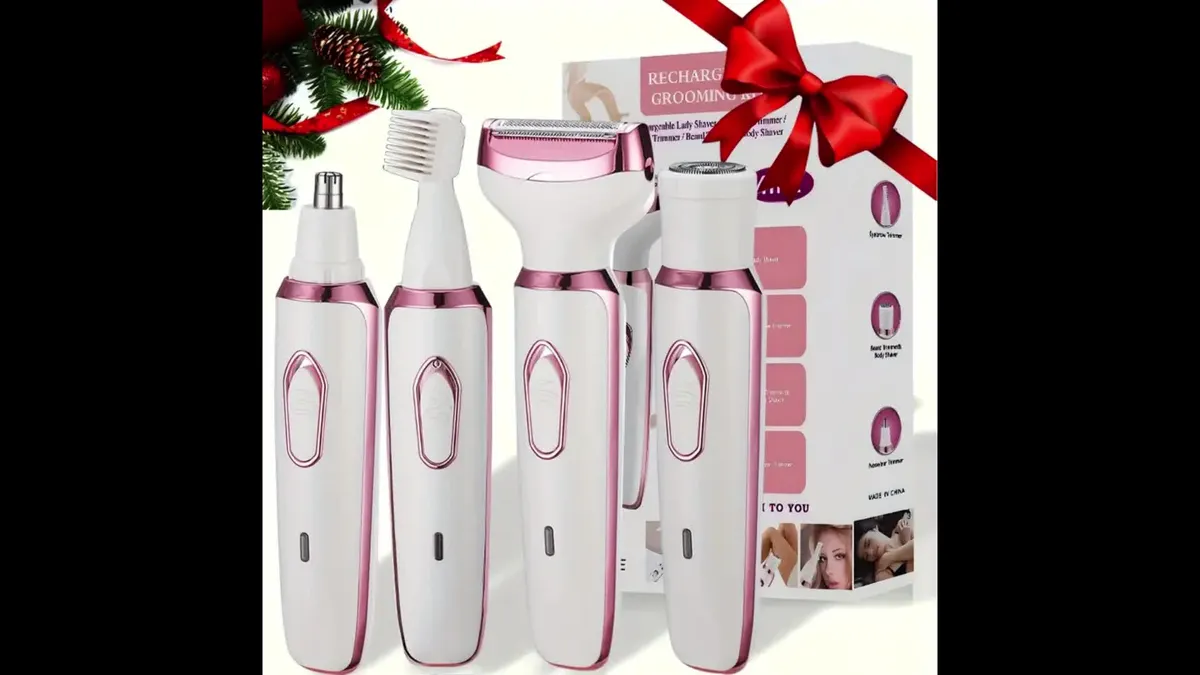 4-in-1 Electric Epilator for Women, USB Rechargeable - Vue 9