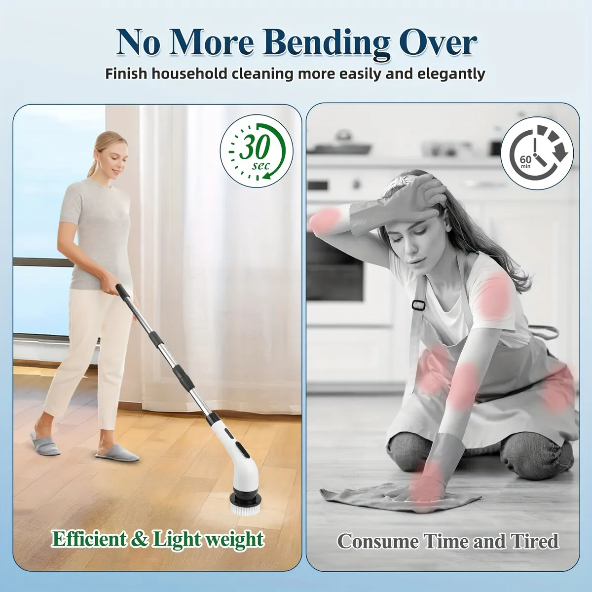 9-in-1 Cordless Electric Rotary Cleaning Brush - Vue 6