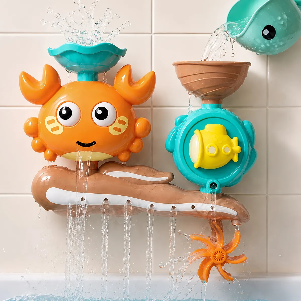 Crab Bath Toy with Two Water Jets for Kids