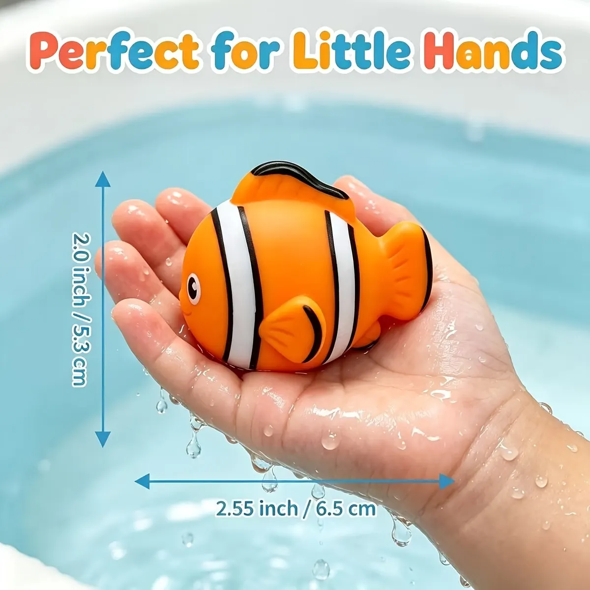 Hole-Free Bath Toys – Glittery Light-Up Sea Animals - Vue 2