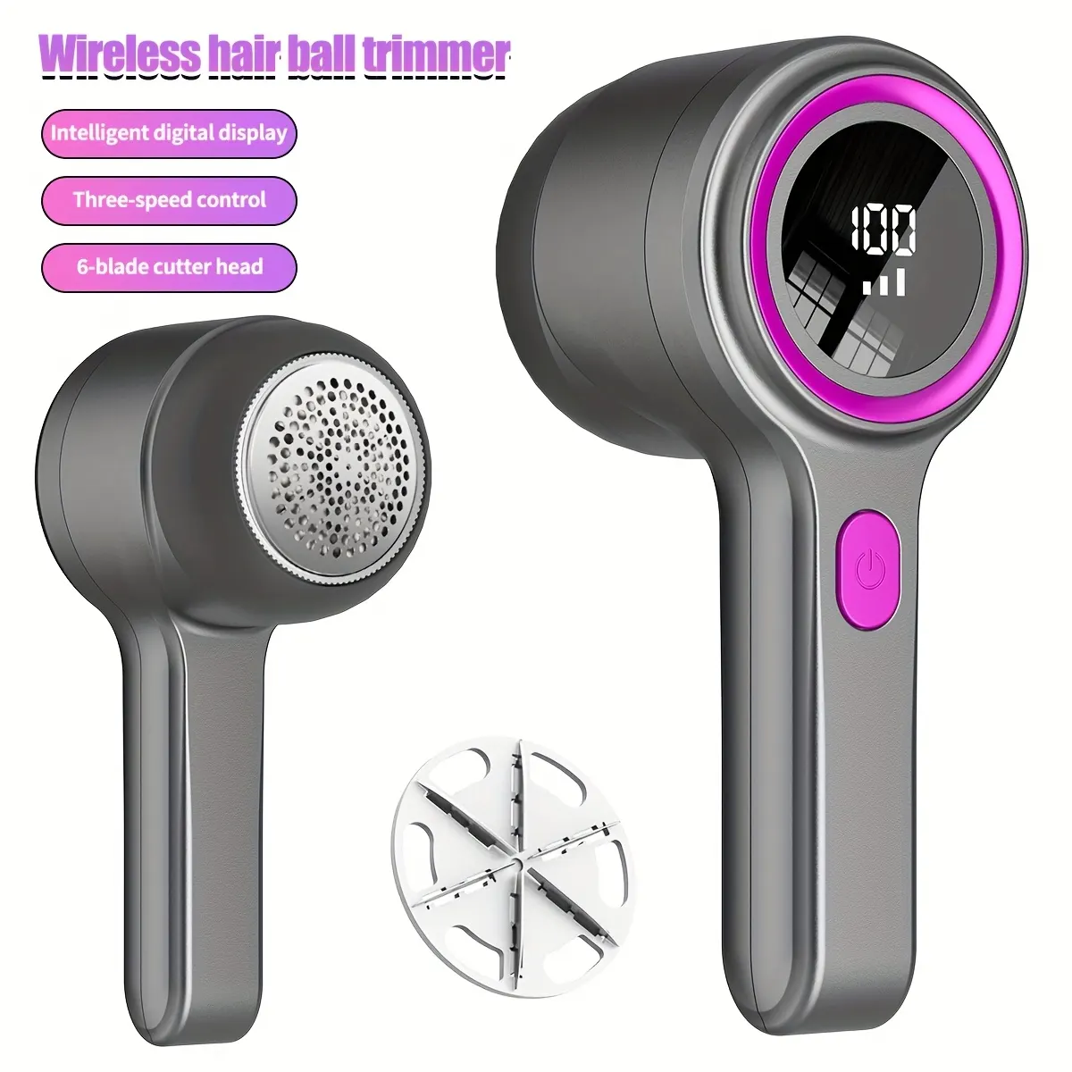 Fabric Shaver with USB-C Charging and Digital Display - Vue 8