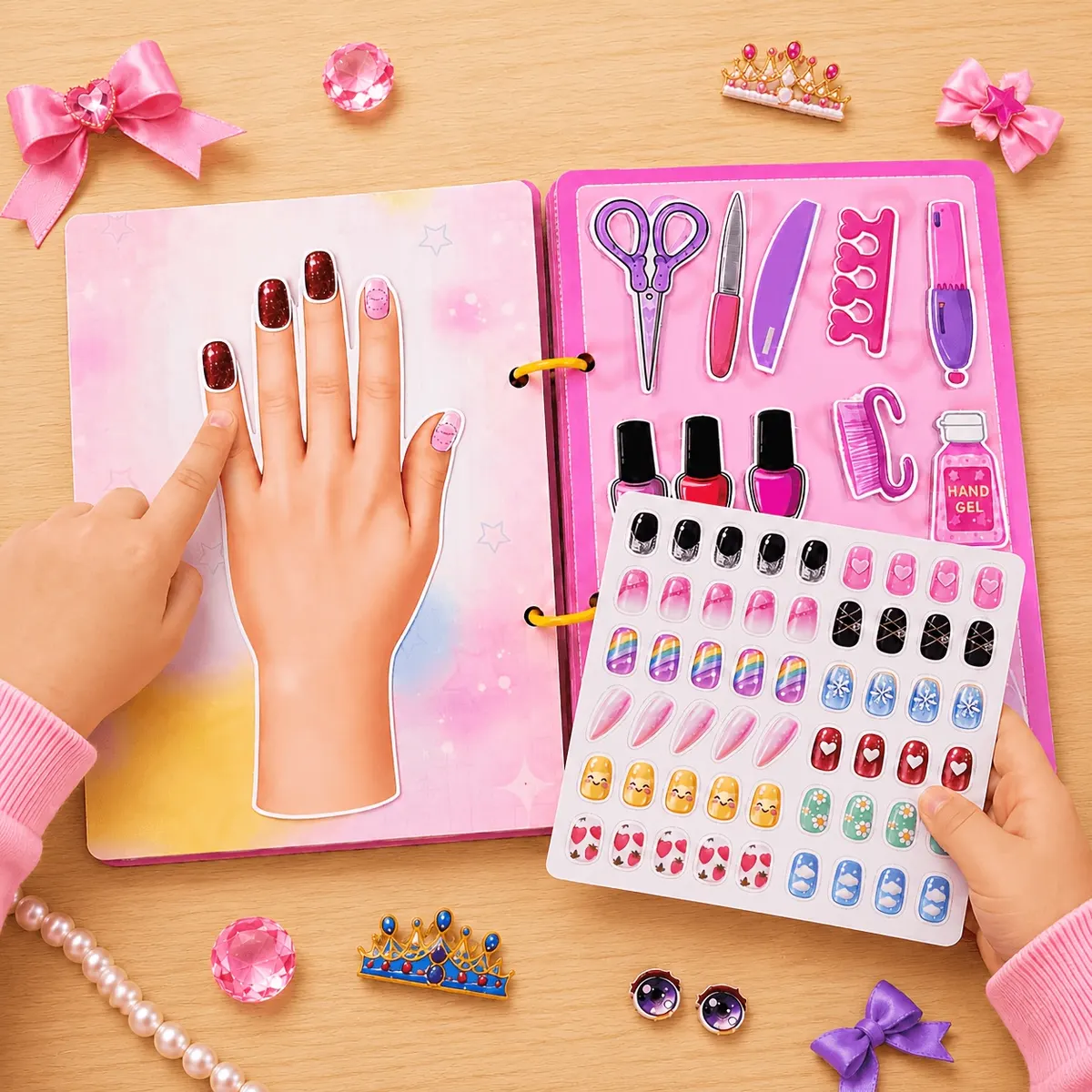 Reusable Sticker Book Beauty Salon – 4-in-1, Over 150 Pieces - Vue 5