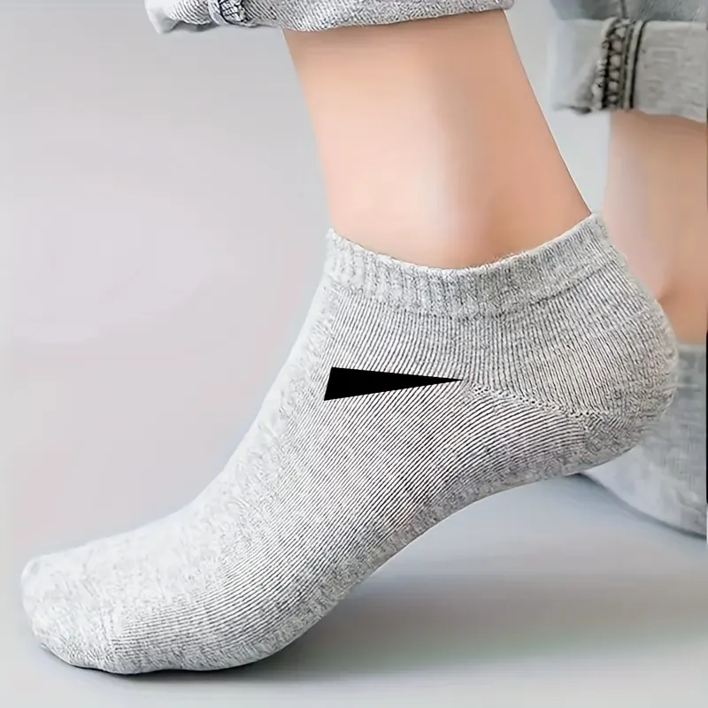 10 Pairs of Ankle Socks – Black, White & Grey - Vue 9