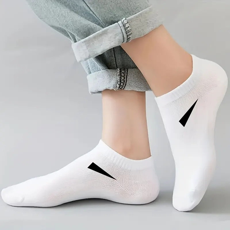 10 Pairs of Ankle Socks – Black, White & Grey - Vue 10