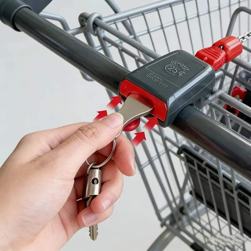 Set of 2 Shopping Trolley Tokens, Keyring Clip - Vue 6