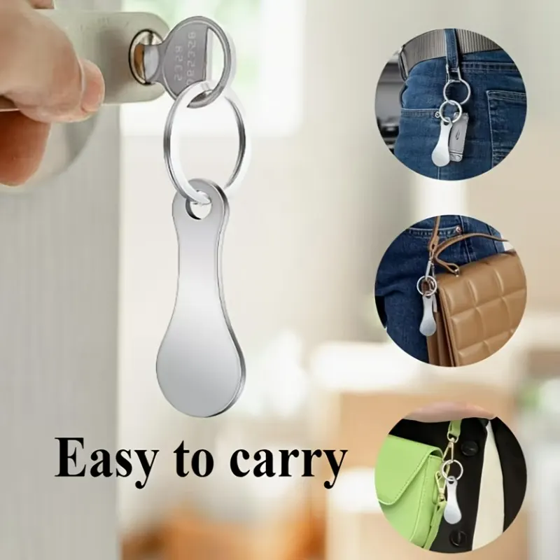 Set of 2 Shopping Trolley Tokens, Keyring Clip - Vue 7