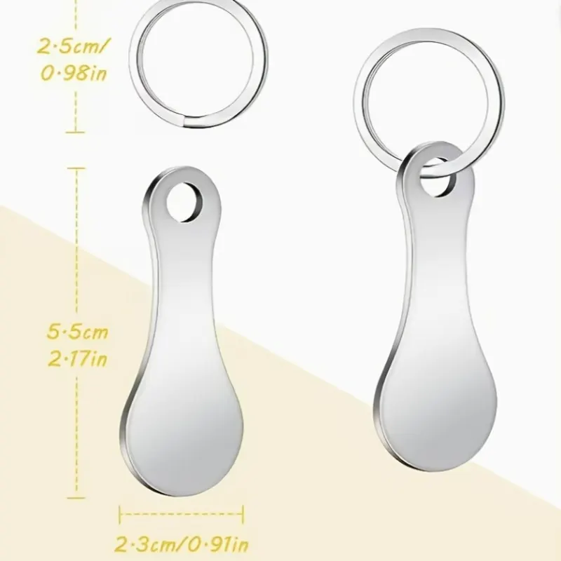 Set of 2 Shopping Trolley Tokens, Keyring Clip - Vue 11