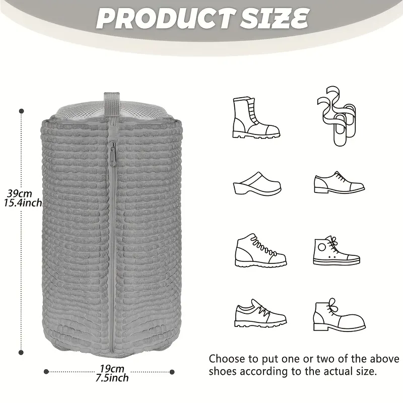 Set of 6 Shoe Wash Bags with Stainless Steel Drying Hook - Vue 5