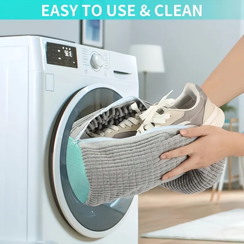 Set of 6 Shoe Wash Bags with Stainless Steel Drying Hook - Vue 6