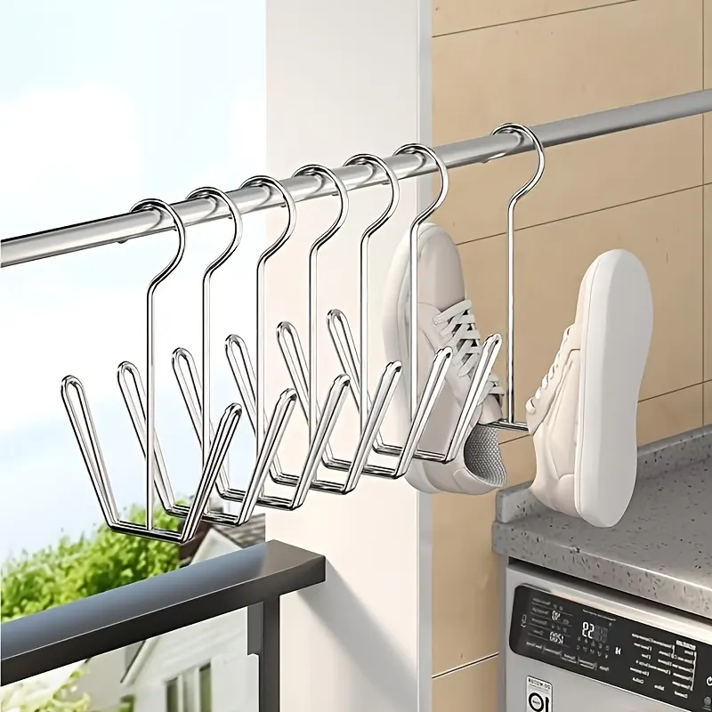 Set of 6 Shoe Wash Bags with Stainless Steel Drying Hook - Vue 8