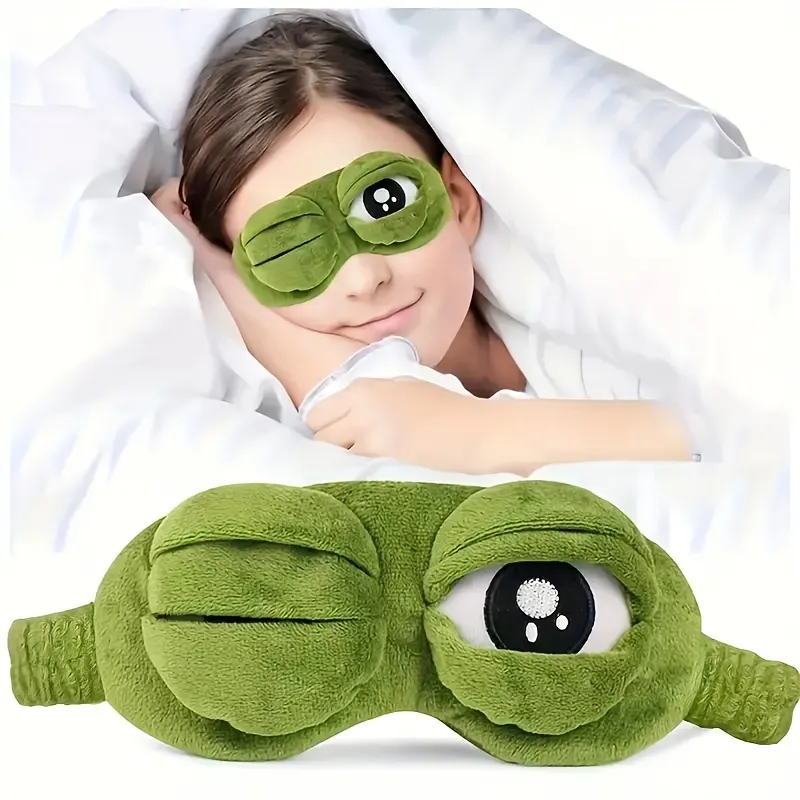 Frog Sleep Mask – Soft & Blackout - Vue 6
