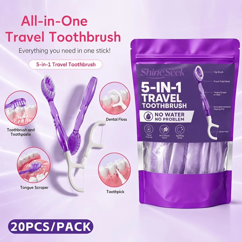 Travel Dental Care Kit, 20 Pieces 5-in-1 – Mint Flavour - Vue 4