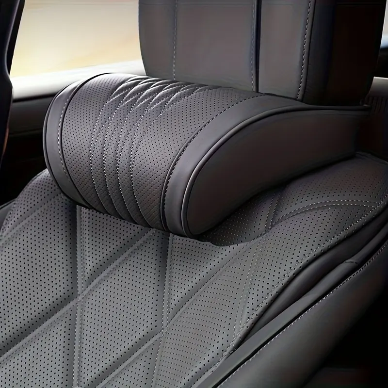Nappa Leather Car Headrest Cushion – Neck Support - Vue 4