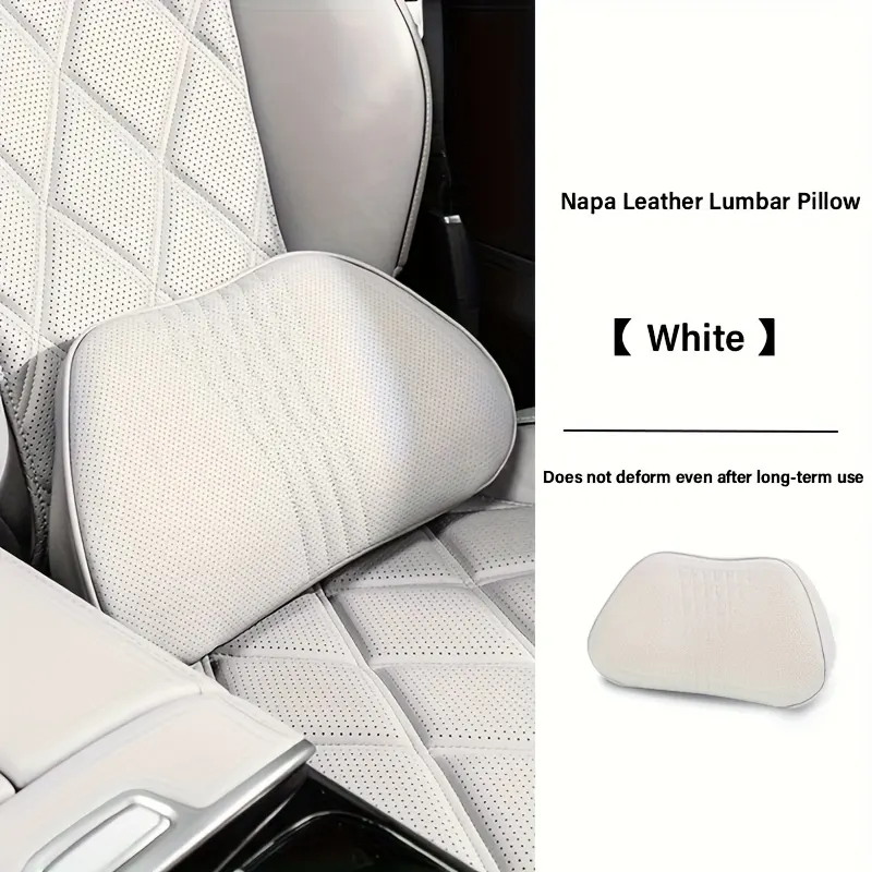 Nappa Leather Car Headrest Cushion – Neck Support - Vue 9
