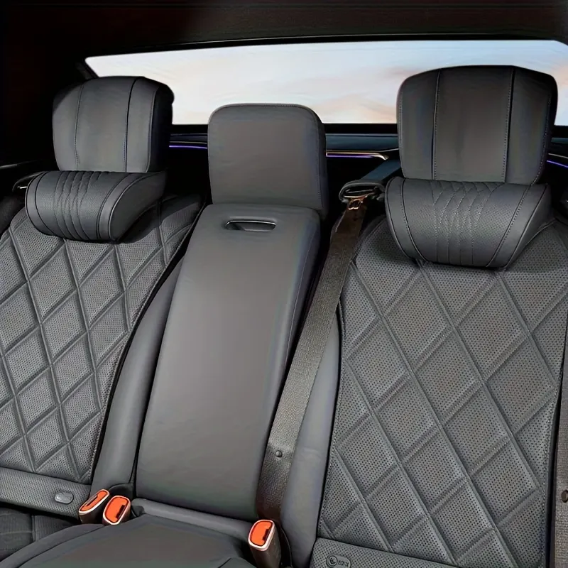 Nappa Leather Car Headrest Cushion – Neck Support - Vue 10