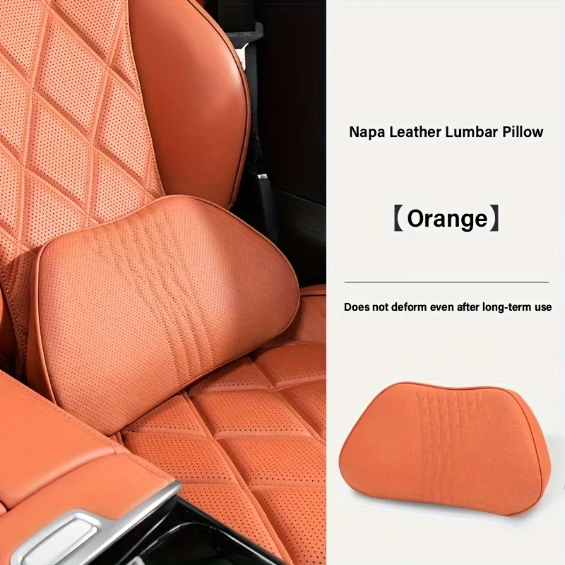 Nappa Leather Car Headrest Cushion – Neck Support - Vue 11