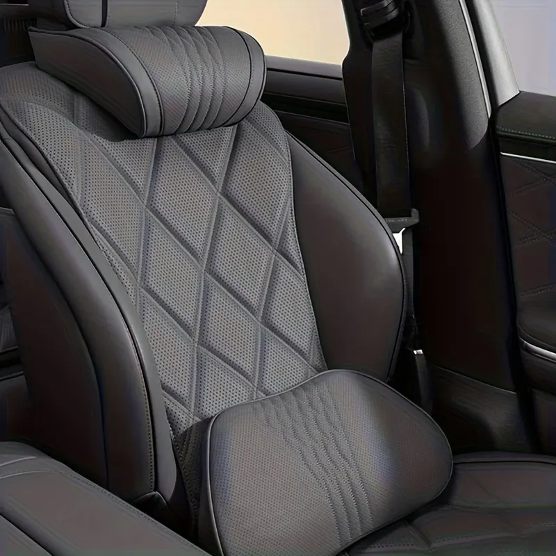 Nappa Leather Car Headrest Cushion – Neck Support - Vue 12